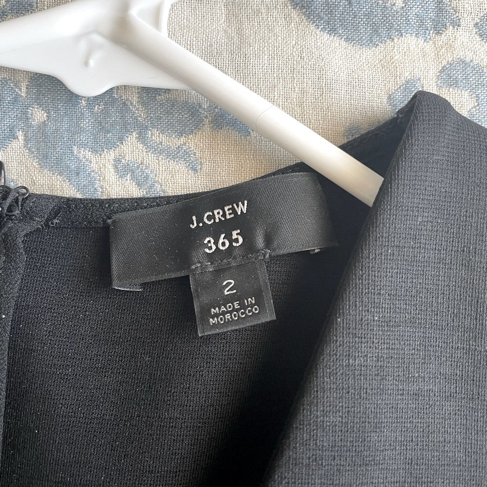 J Crew Black Dress, size 2. Worn once only!